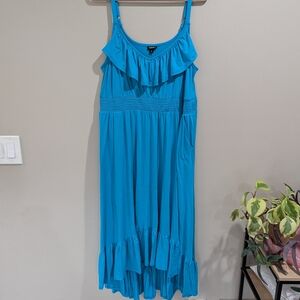 torrid Turquoise Ruffle Maxi Dress